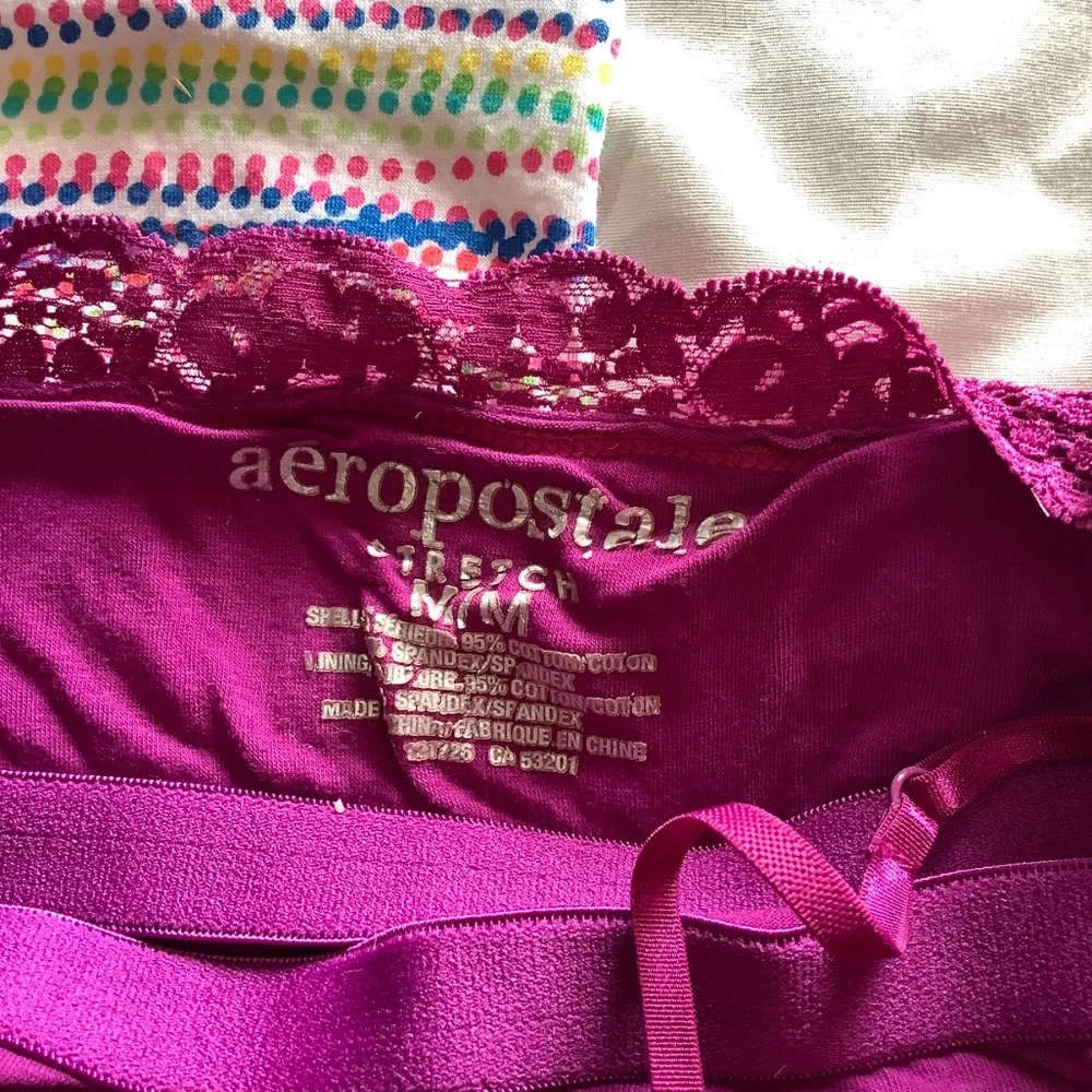 3 aéropostale camisoles polkadot with lace trim - Picture 3 of 7